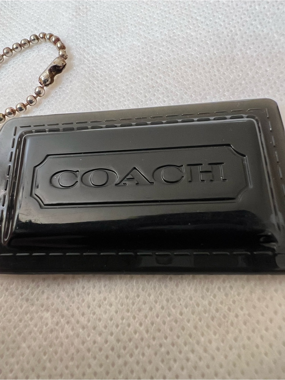 COACH Black Rare Clear Hardshell Hangtag